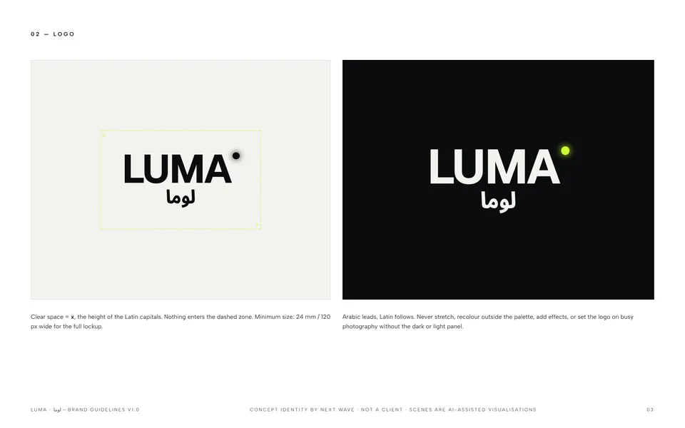 LUMA concept guideline — Logo & clear space