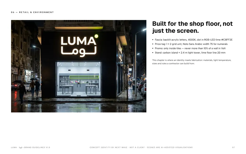 LUMA concept guideline — Retail & environment