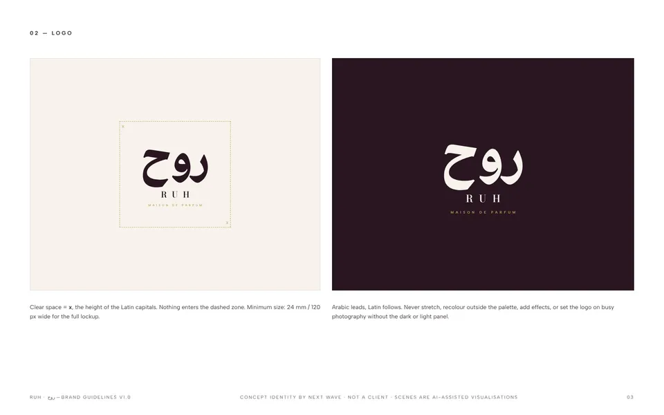 RUH concept guideline — Logo & clear space