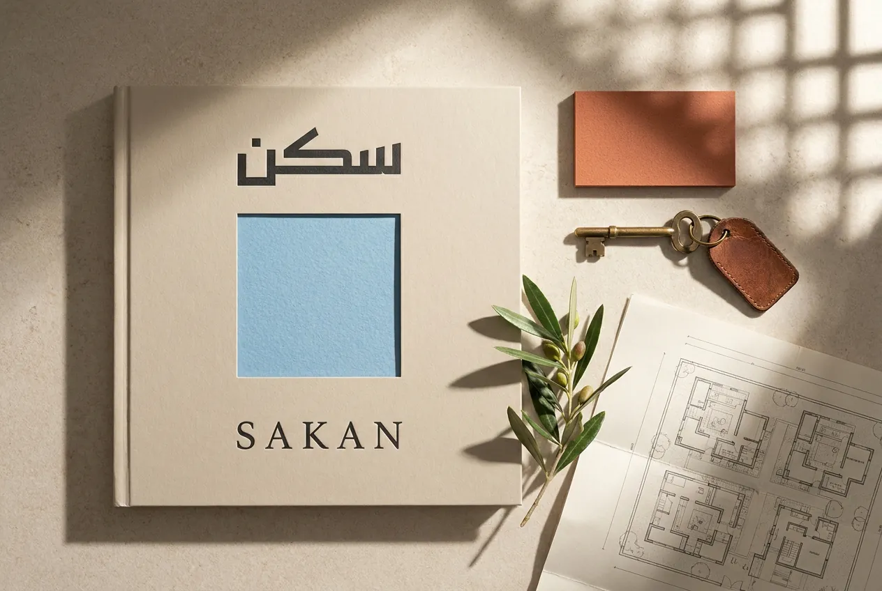 SAKAN concept lookbook with die-cut window