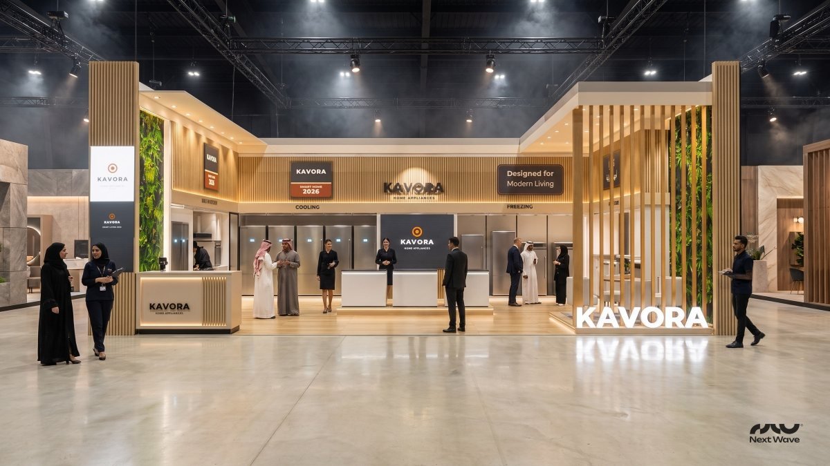 KAVORA stand concept seen from the aisle