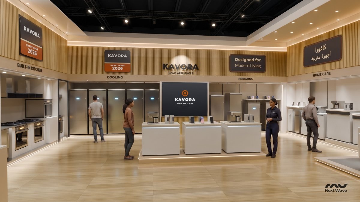 Inside: the four product bays