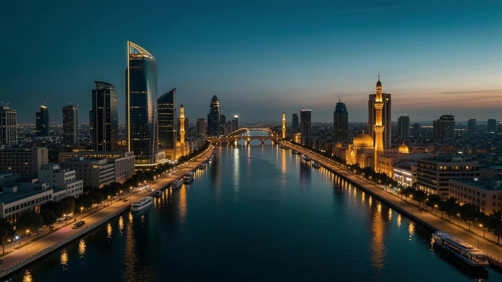 Cairo skyline at dusk — Next Wave home base, serving Egypt and the GCC