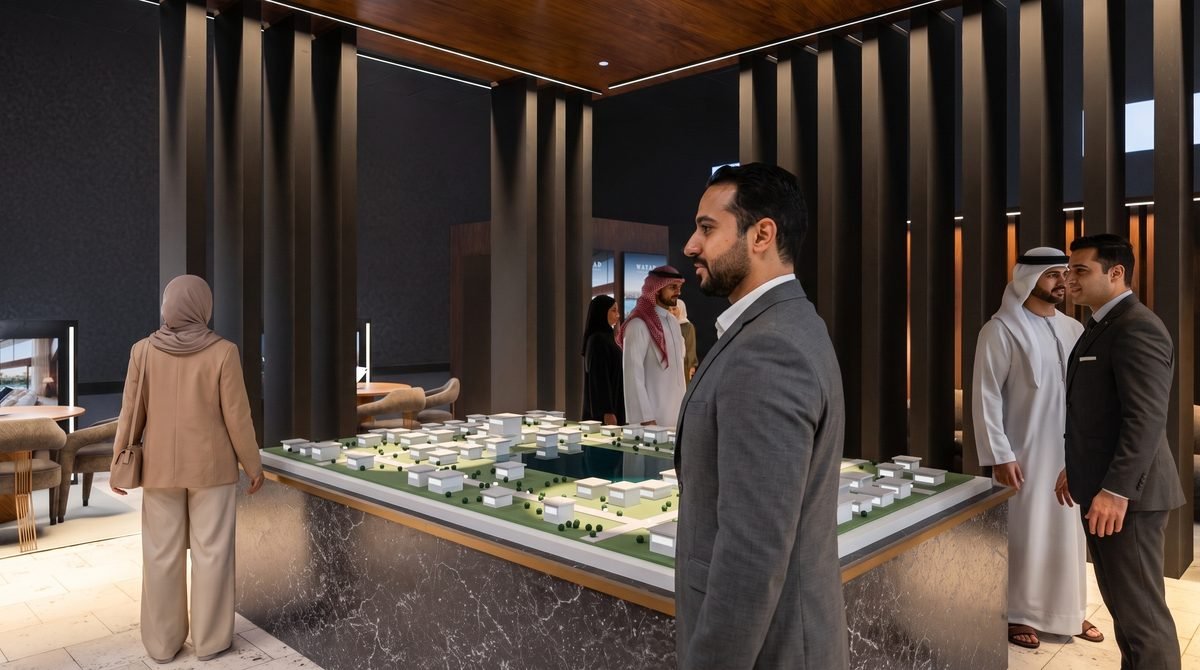 Investors around the masterplan model