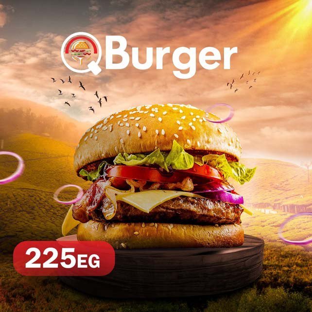 Q Burger ad creative